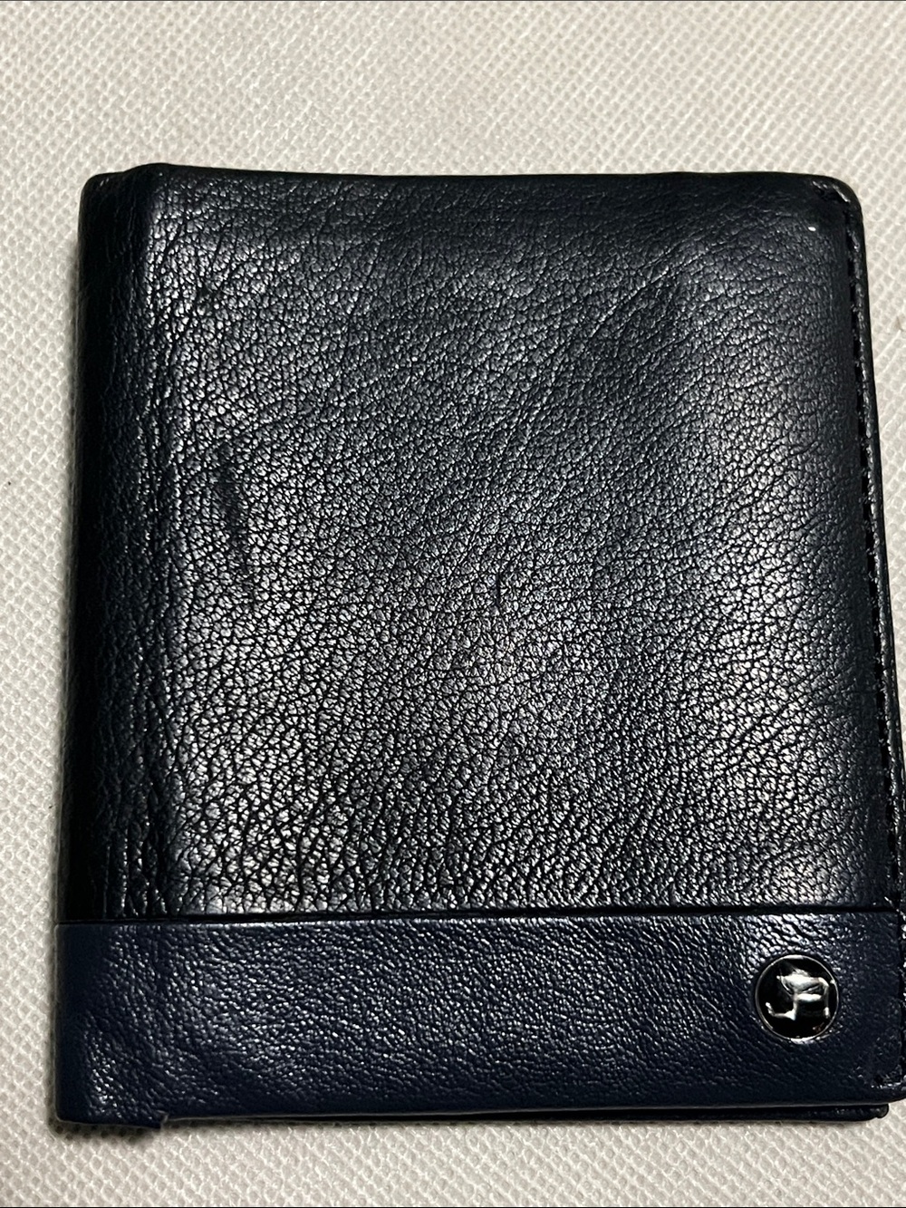 Jack Abrahams Black Leather Men's Bifold Wallet with Accent Band